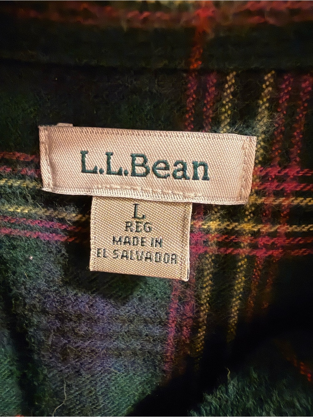LL Bean Women’s Flannel size L - Picture 3 of 4